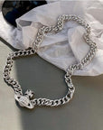 Magnetite Saturn Water Diamond Collarbone Necklace
