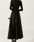 Mock Neck A-Line Dress