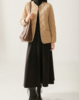 Mock Neck A-Line Dress