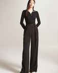 Chinese Style Fringe Straight Leg Not Wide Leg Pants