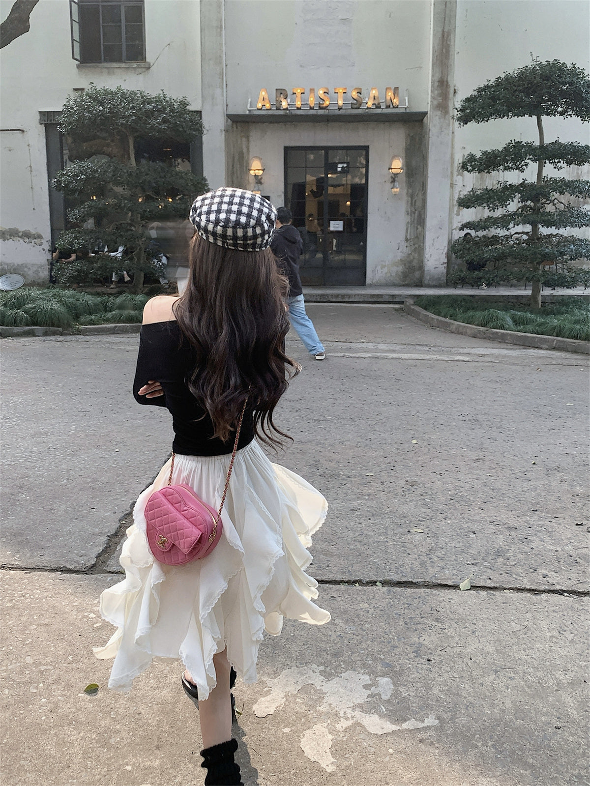 Tencel Drape Asymmetrical Skirt