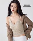 Elegant Eyelash Lace Deep V Camisole