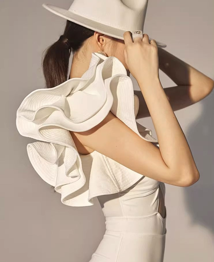 Fairy One-Shoulder Ruffled One-Piece/Spa