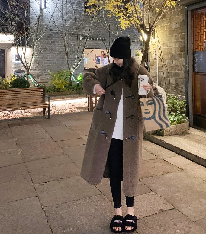 350g Fleece-Lined Thickened Korean-Style Loose Base Layer