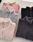 Double-Sided Thickened Fleece Waist-Cinching Top