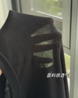 Minimalist Deep U-Neck Knit Top