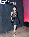 Thai Semi-Luxury Hollow-Out 2-Piece Dress Set