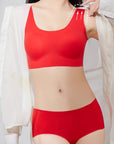 One-Piece Size-Free Red Lingerie