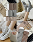 Korean Retro Mid-High Slouch Socks (3-Pack)