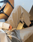 MM6 Striped Wide-Leg Floor-Length Pants