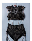 Luxury Sexy Back Embroidered Swimsuit