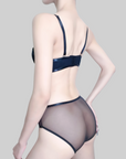 Gradient Mesh Ultra-Sexy Push-Up Bra with Soft Underwire