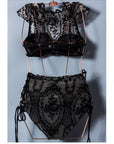Luxury Sexy Back Embroidered Swimsuit