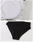 Korean Contrast One-Piece Swimsuit