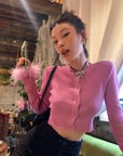 Thin Knit Ostrich Wool Sunscreen Shirt