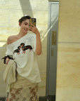 JENNIE Style One-Shoulder Oversized Dachshund Cotton Tee
