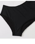 Korean Contrast One-Piece Swimsuit
