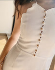 Elegant White High-End Custom Dress