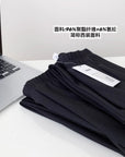 Mink Fleece Straight Slacks With a Slit