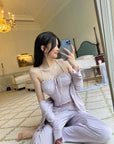 Taro Halter Cardigan Three-Piece Set