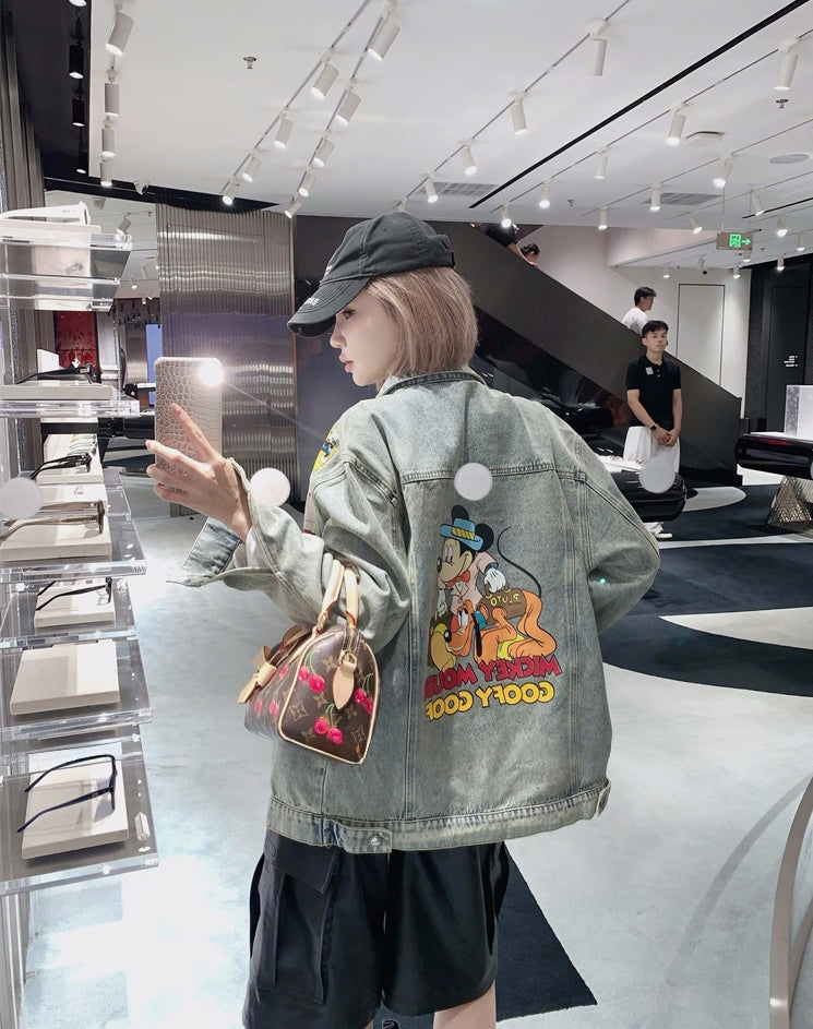 Mickey X Balenciaga Washed Denim Jacket