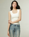 Slim-Fit American-Style U-Neck Tank Top