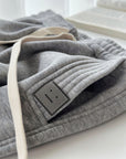 Korean Smile Patch Fleece Joggers