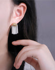 Irregular Tassel Earrings with 925 Hypoallergenic Posts