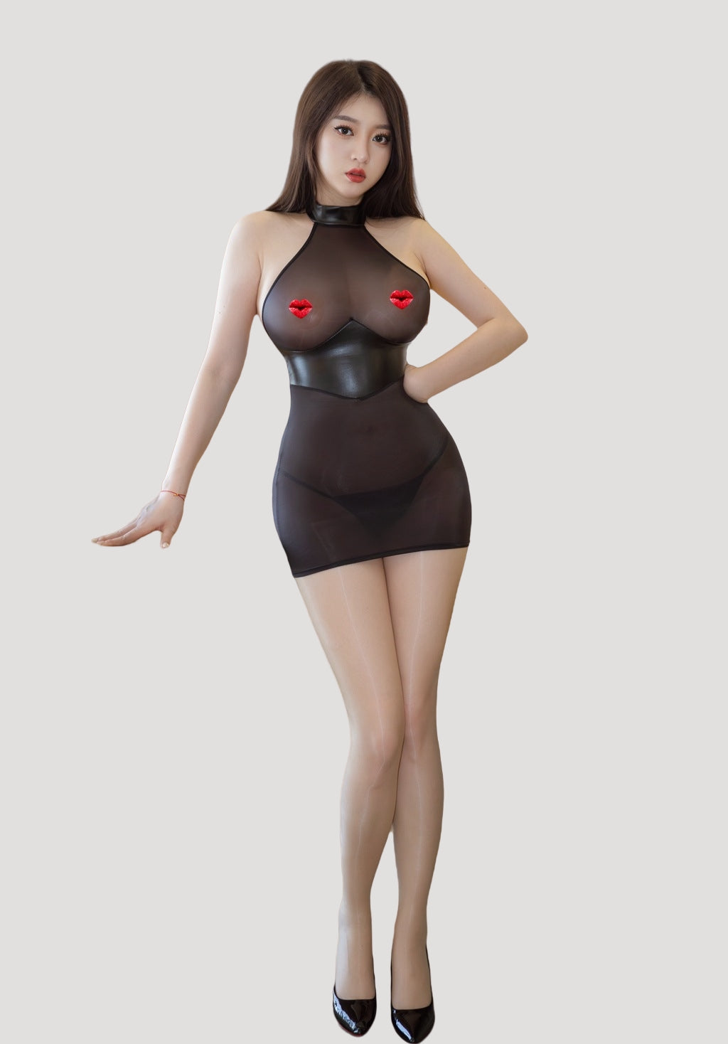 Sheer Ice Silk Bodycon Lingerie