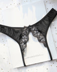 Sexy Low-Rise Lace Crotchless Panties
