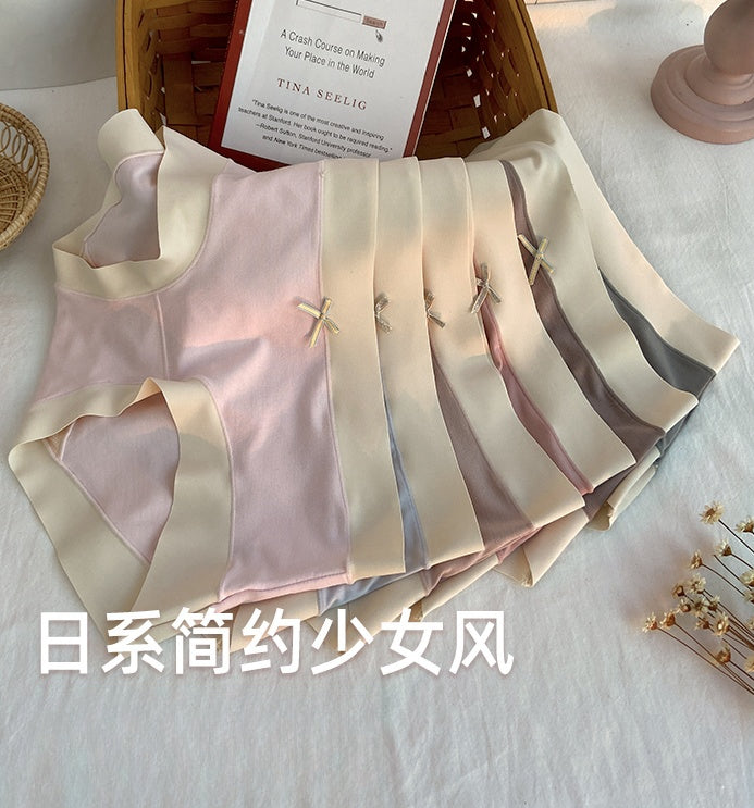 Japanese Modal Seamless Low-Rise Antibacterial Panties (Random 2 Colors, 1 Pack)
