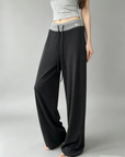 Ultra Draped Loose Straight-Leg “Shaking” Pants