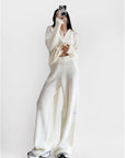 Waffle Knit ALO Wide-Leg Pants