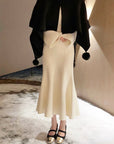 Thick Knit High-Waisted Fishtail Skirt