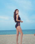 Sexy Lace Backless One-Piece Swimsuit