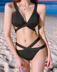 Korean Sexy Cross-Strap Bikini Two-Piece Swimsuit