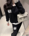 Contrast Logo Knit Set