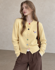 Dopamine Colour-Button Knit Cardigan