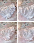 Japanese Lolita Flounces Cotton Underwear (2 Pieces)