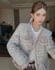 Deluxe Tweed Jacket in Blush Tones