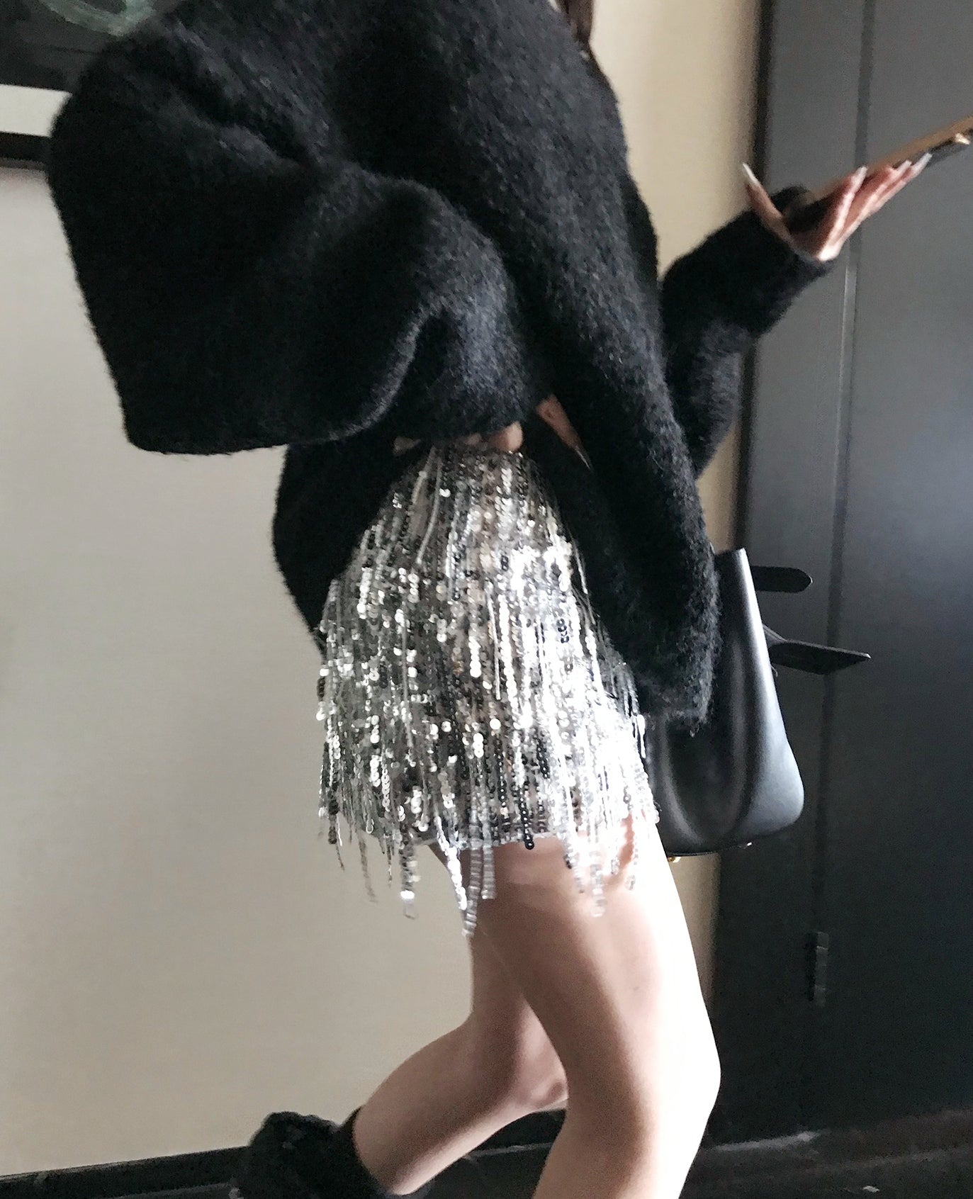 Deluxe Sequin Fringe Skirt