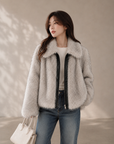 Luxury Faux Fox Fur Jacket