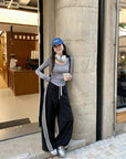 American-Style Striped Eco Cotton Drawstring Lounge Pants
