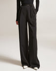 Chinese Style Fringe Straight Leg Not Wide Leg Pants