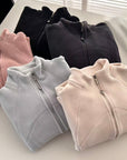 Double-Sided Thickened Fleece Waist-Cinching Top