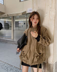 Casual Utility-Style Jacket with Straps