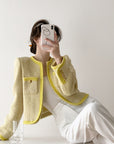 Woven Tweed Short Breezy Jacket