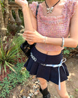 Chanel Style Square Collar Tank Top