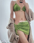 Velvet Bikini 3-Piece Set  