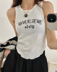 Embroidered Letter Vest